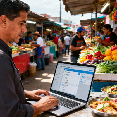 entrega de comida en tianguis-crm para mercados